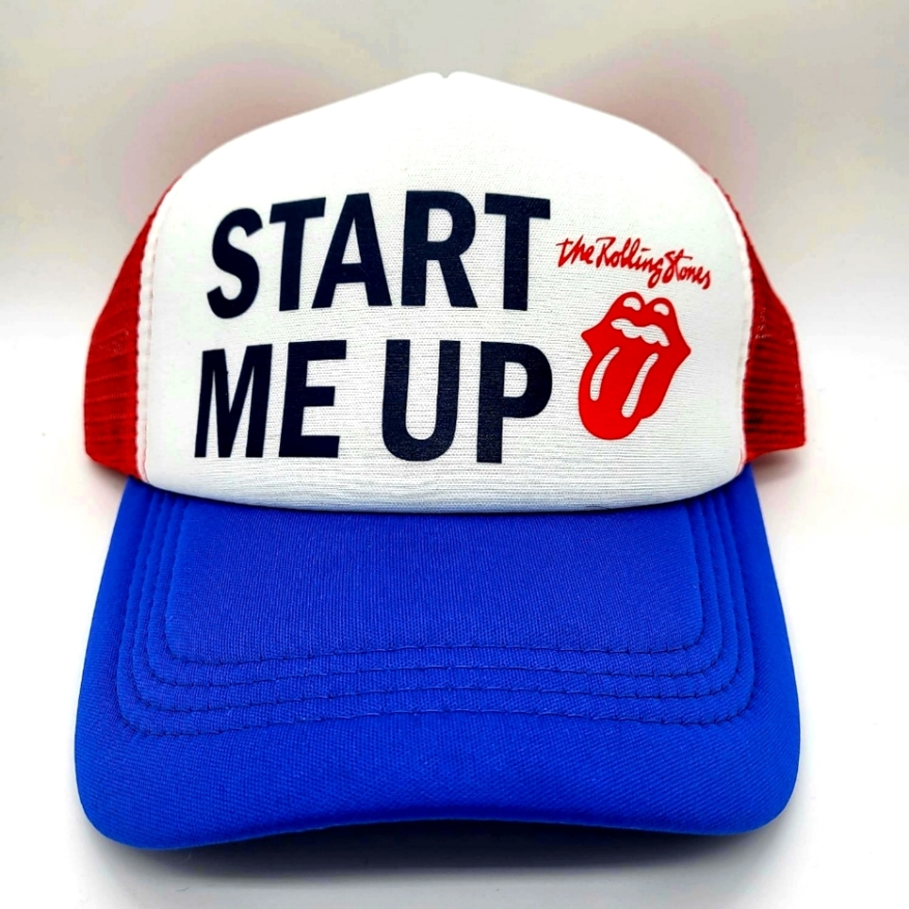 Trucker Hat Mesh Hat Rolling Stone Hat Rocker Hat Fashion Hat Biker Hat